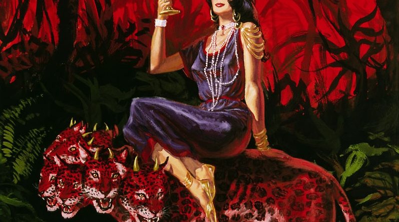 And the woman was arrayed in purple and scarlet colour, and decked with gold and precious stones and pearls,