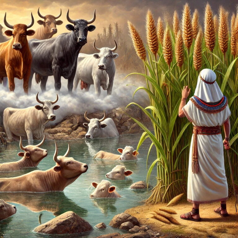   7 And the seven thin ears devoured the seven rank and full ears. And Pharaoh awoke, and, behold, [it was] a dream.