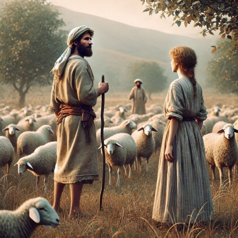 9 And while he yet spake with them, Rachel came with her father’s sheep: for she kept them.