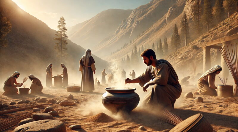   28 And the altar of burnt offering with all his vessels, and the laver and his foot.