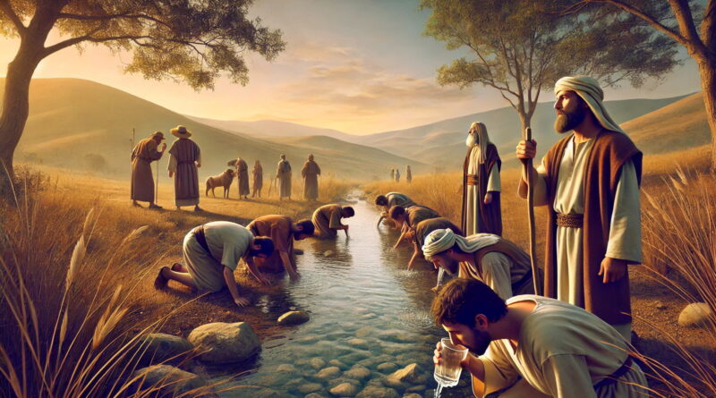   1 Then Jerubbaal, who [is] Gideon, and all the people that [were] with him, rose up early, and pitched beside the well of Harod: so that the host of the Midianites were on the north side of them, by the hill of Moreh, in the valley.