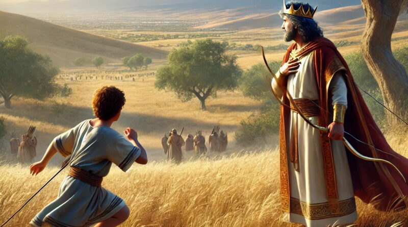   11 And Jonathan said unto David, Come, and let us go out into the field. And they went out both of them into the field.