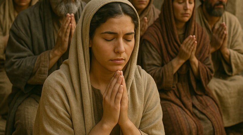 Esther and the Jews of Susa fasting and praying for three days before she approaches the king.