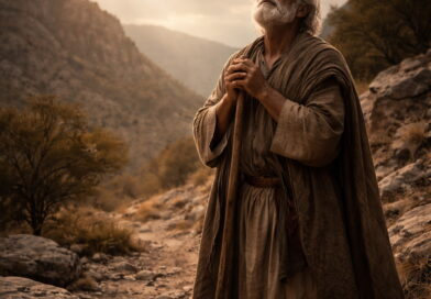An elderly man in biblical-era clothing standing in quiet trust before God, reflecting lifelong faith and reliance described in Psalm 71.