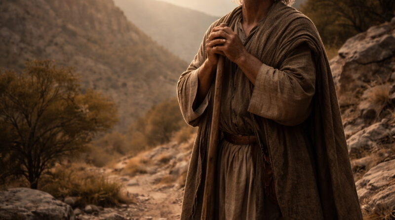 An elderly man in biblical-era clothing standing in quiet trust before God, reflecting lifelong faith and reliance described in Psalm 71.