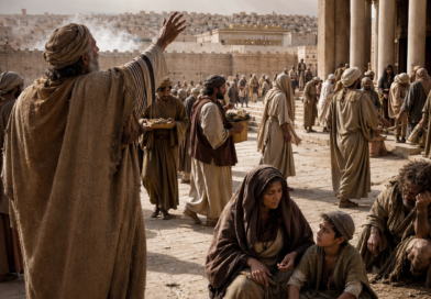 Prophetic scene near ancient Jerusalem showing empty worship, injustice, and the call to repentance in Isaiah 1