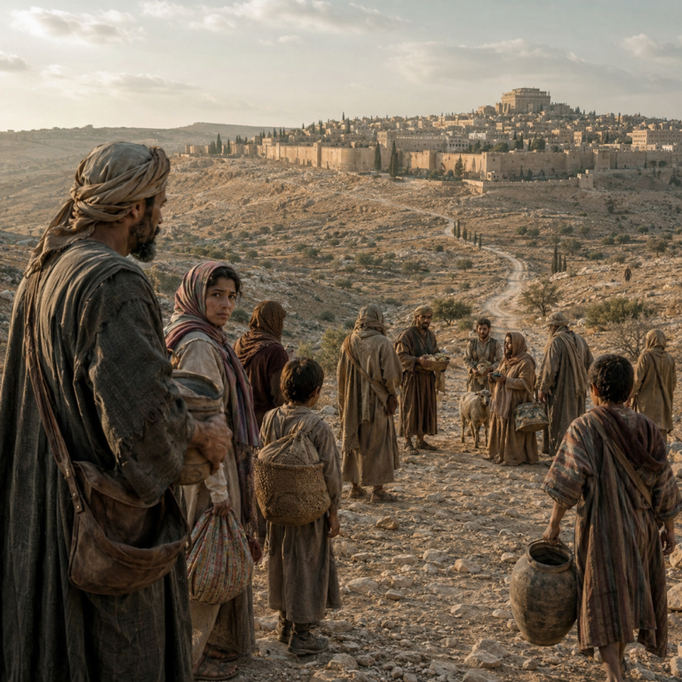 Moabite refugees and messengers seeking refuge near Zion in the context of Isaiah 16.