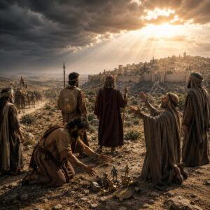 People of Judah choosing between trusting Egypt and trusting God in the setting of Isaiah 31.