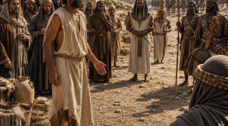 Barefoot prophet warning Judah against trusting Egypt and Ethiopia in the context of Isaiah 20.