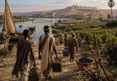 Ancient messengers from a distant land traveling by river toward Zion in the context of Isaiah 18.