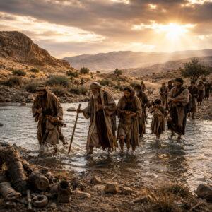Israelites crossing water in the wilderness as a picture of redemption and God’s presence in Isaiah 43