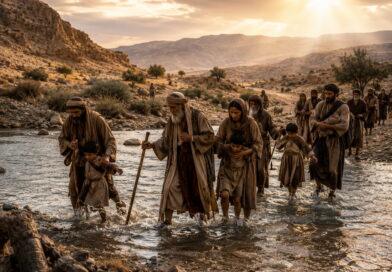 Israelites crossing water in the wilderness as a picture of redemption and God’s presence in Isaiah 43